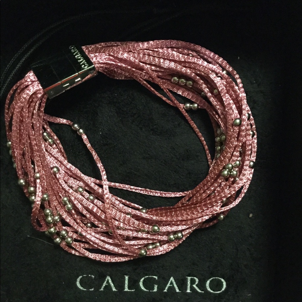 Calgaro necklace, bracelet earrings pink silver - Picture 3 of 8